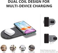 40W podwójny bezprzewodowy Pad ładowania dla iPhone 13 12 11 XS XR X 8 Samsung S22 S21 S20 2 W 1 Qi szybka ładowarka mata dla Airpods 3 Pro 3